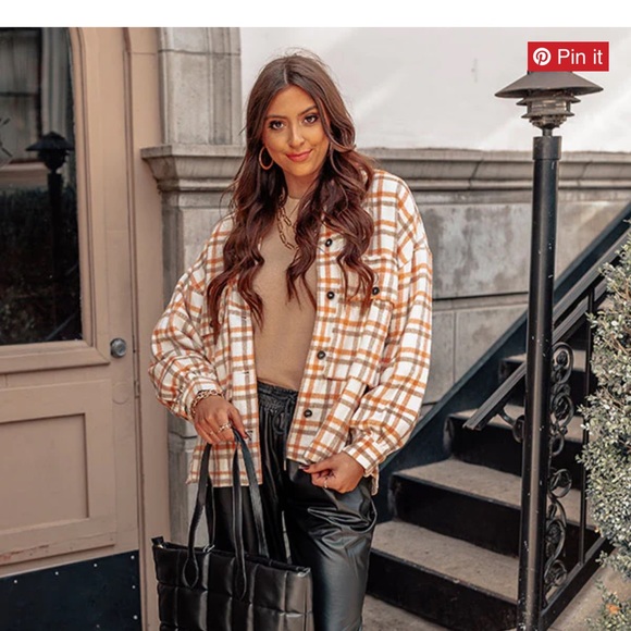 Flannel oversized shacket - Picture 3 of 3